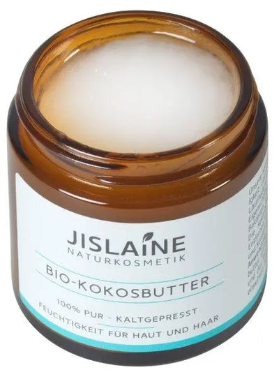 Bio-Kokosbutter Jislaine Økologisk kokossmør biologisch pur kaltgrpresset Haut und Haar kokossmør ren naturpodukt naturlig